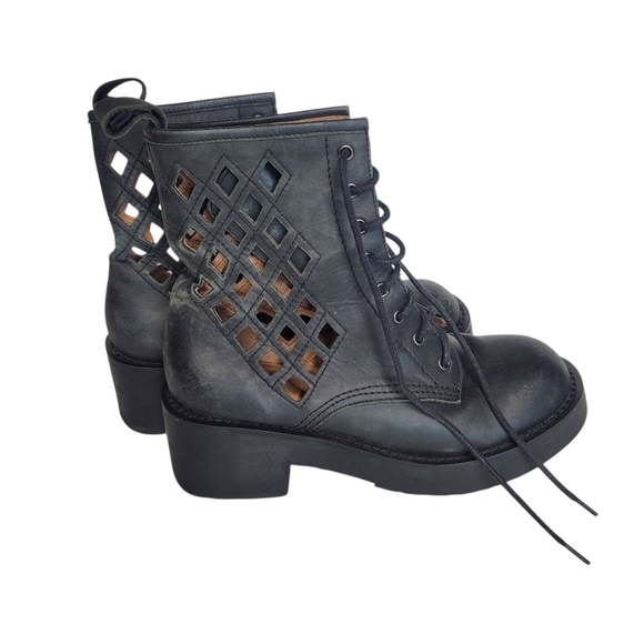 Nasty Gal X Jeffery Campbell Cut Out Pixel Ankle Boots Size 6.5 - Picture 7 of 7